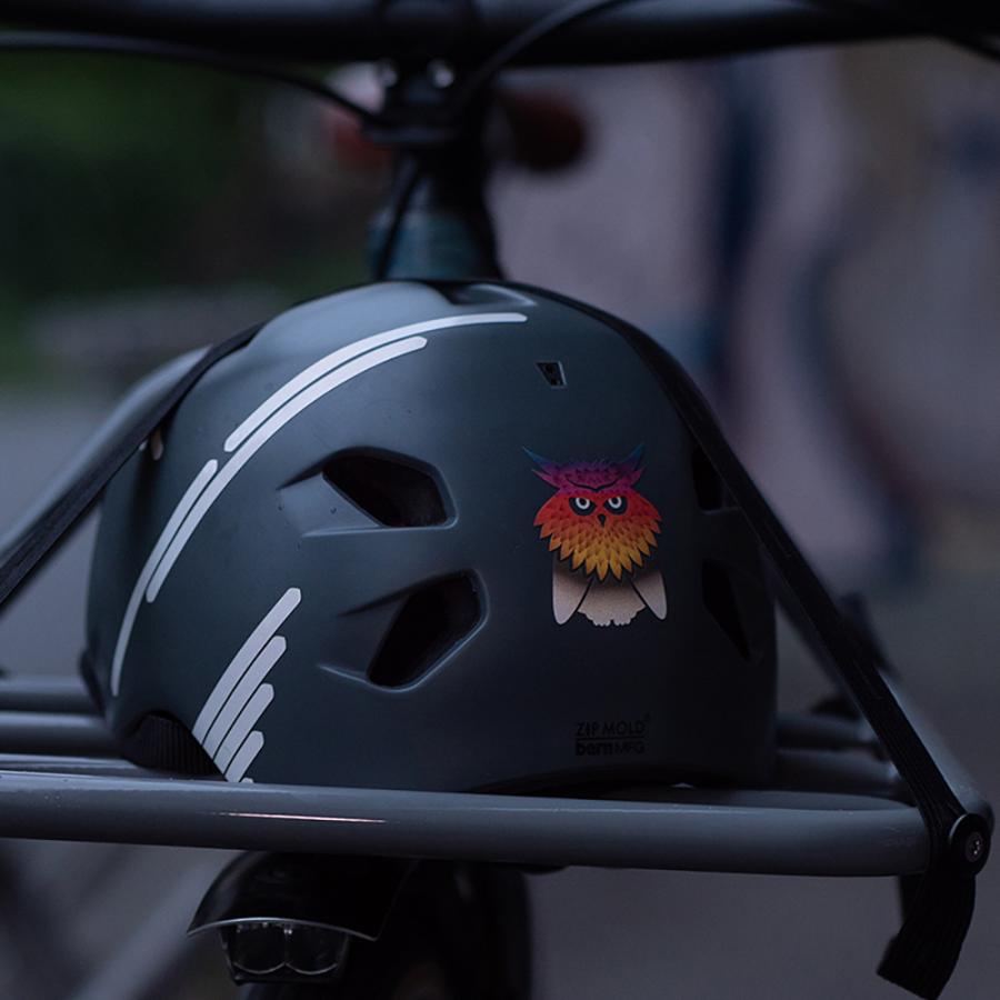 REFLECTIVE BERLIN リフレクティブベルリン DECAL デカールシリーズ OWL オウル black ブラック リフレクター 反射 子供 安全 |  | 01