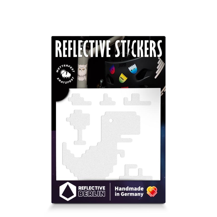 REFLECTIVE BERLIN リフレクティブベルリン DECAL デカールシリーズ T-REX ティーレックス white ホワイト リフレクター 反射 子供 安全 | 