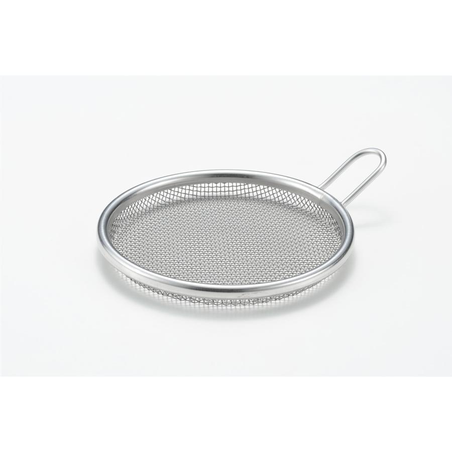 and ステンレス手付きストレーナー かたい網で丈夫なつくり 13cm 浅型