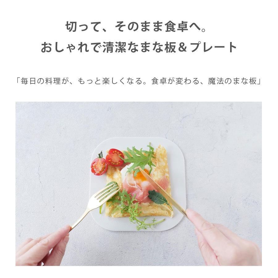 【日本製 抗菌まな板＆プレート 2枚組】食洗機対応＆耐熱120℃！カットしてそのまま食卓へ カットプレート ミニまな板 ( スクエア型・丸型 ) 爆買 |  | 03