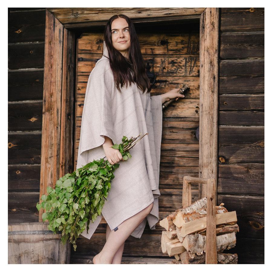 SAUNA PONCHO サウナポンチョ】HARVIA ハルビアオリジナル ベージュ