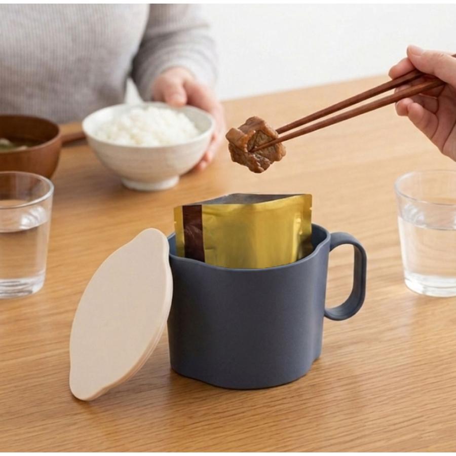 電子レンジOK パウチ専用 ミールマグ MEAL MUG maag. 耐熱マグカップ  蓋付き  食器洗浄機対応 時短 食事 完結 皿不要 持ちやすいハンドル付 【管理栄養士監修】 |  | 07