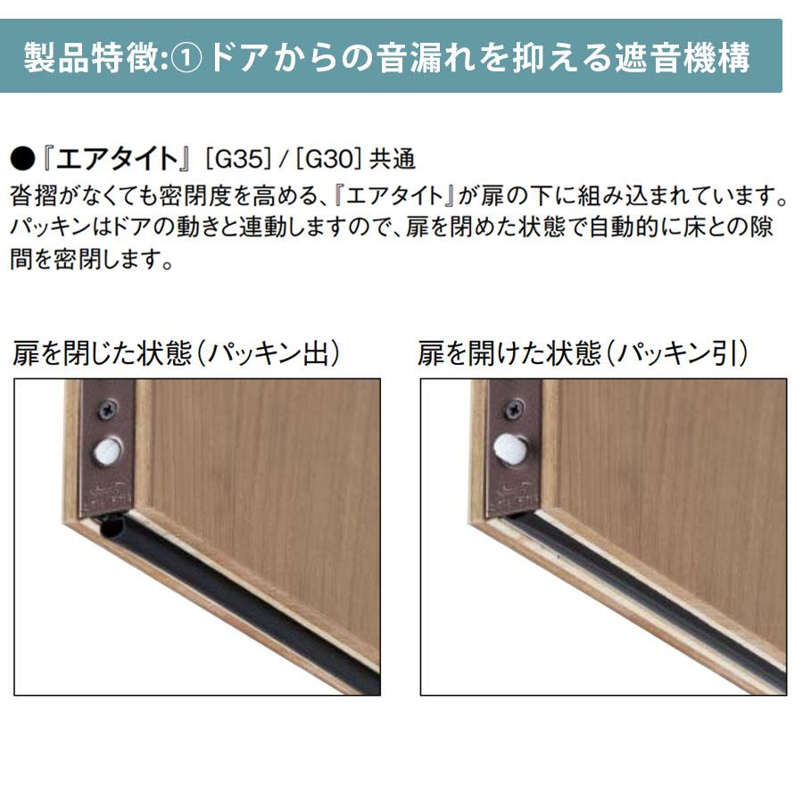 DAIKEN OMOIYARI 防音ドア 【見切り枠（対応壁厚223.5） 片開き［G30