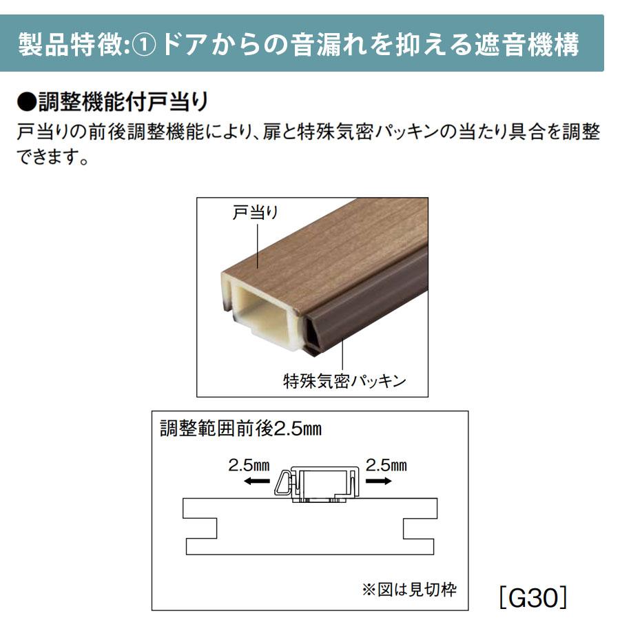 DAIKEN OMOIYARI 防音ドア 【見切り枠（対応壁厚223.5） 片開き［G30