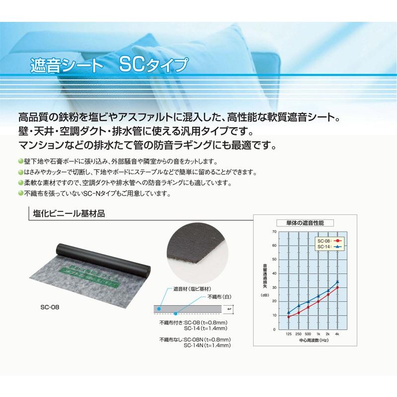 遮音シート　床 壁 窓 防音対策　面密度2.4の高品質遮音 防音シート  幅940mm×長さ10m　１本 SC-08 |  | 05