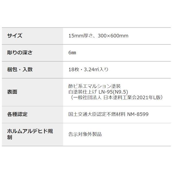 最安値に挑戦中! ダイロートン リブ15mm TK3181　＜181＞厚さ15mmx300x600mm 大建工業 天井吸音材 ロックウール吸音材　［四辺とも直角加工］ |  | 04