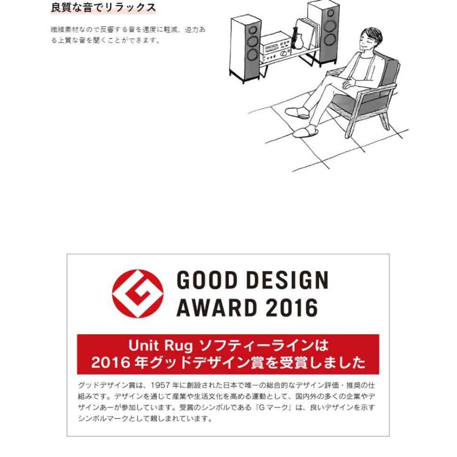 日本製 防音ラグカーペット ソフティライン 厚さ1.8cmx50cmx50cm（6枚