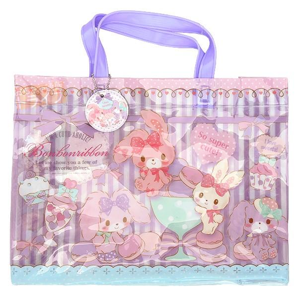 角型ビーチバッグ ぼんぼんりぼん マチアリ 081473（ラッピング不可） | 