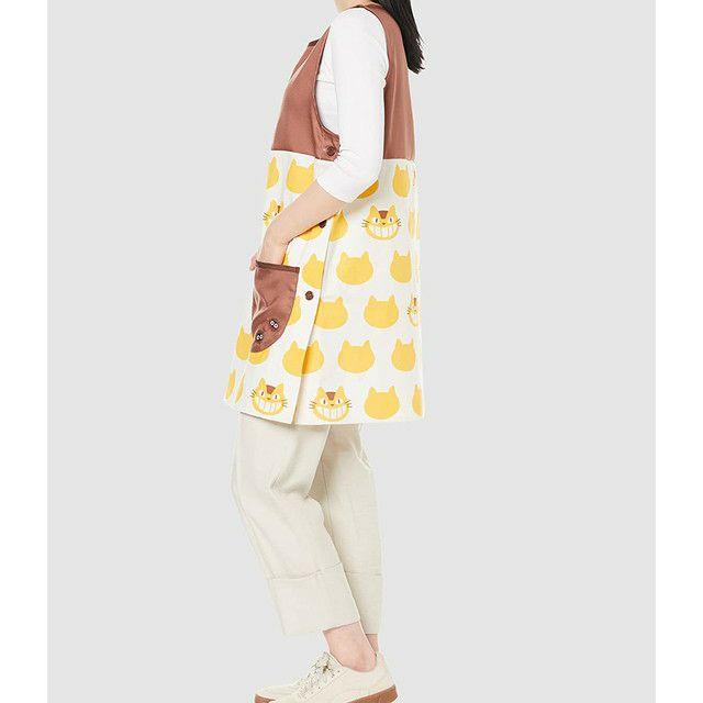 エプロン 割烹着 となりのトトロ ネコバスシルエット  ネコポス対応品 768176 |  | 02