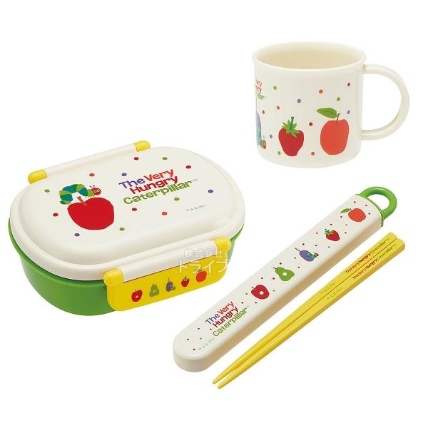 はらぺこあおむし 抗菌 お弁当箱 中子付 360ml 箸＆箸箱 コップセット | 