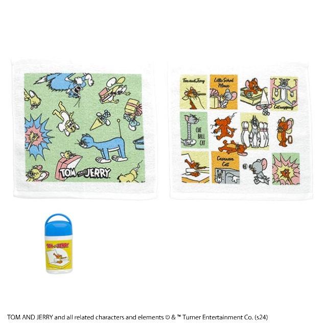 ケース付き ハンドタオル 2絵柄組 トムとジェリー ビリビリキャラクターズ 899818 | 