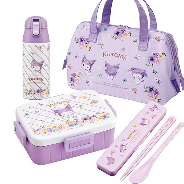 クロミ パステル花柄 お買得４点セット ４点ロックお弁当箱 650ml コンビ 水筒 ランチバッグ セット YZFL7