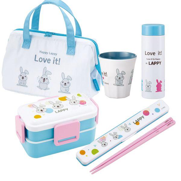 ラヴィット！ ラッピー お買得５点セット ４点ロックお弁当箱 ２段 箸＆箸箱 タンブラー ランチバッグ 水筒 PFLW4AG | 