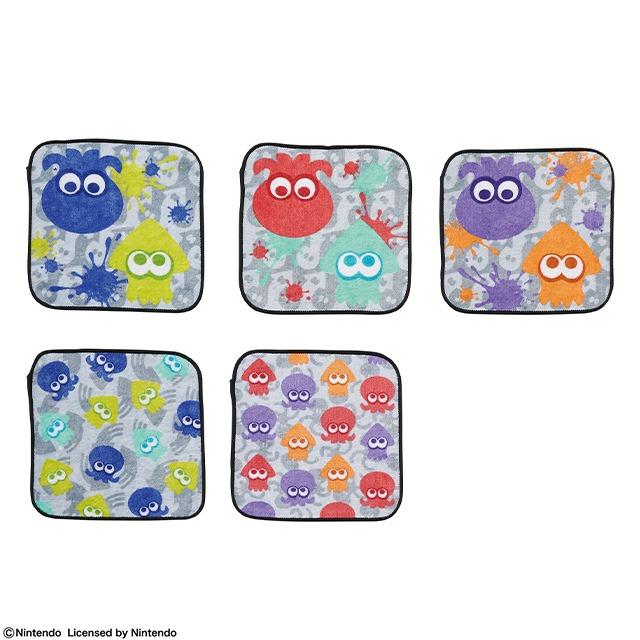 スプラトゥーン2 ファイブインク ミニタオル 独特の素材 5絵柄組 ネコポス対応品