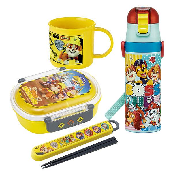 パウパトロール 水筒　弁当箱　箸　トリオセット　コップ　値引きバラ売り不可５ パウパトロール ラブル＆クルー お買得4点セット お弁当箱 中子付