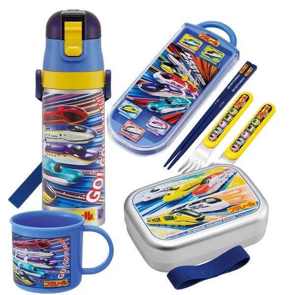 プラレール 25 お買得４点セット アルミお弁当箱 370ml トリオ コップ 水筒 | 