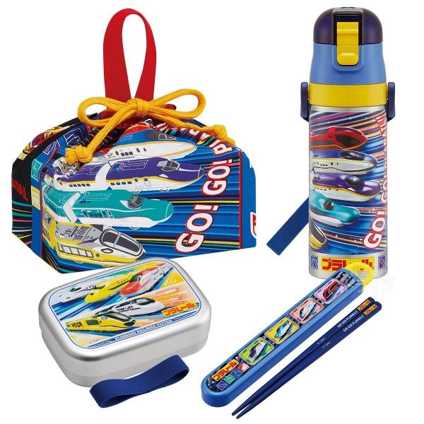 プラレール 25 お買得４点セット アルミお弁当箱 370ml 箸＆箸箱 巾着 水筒 | 