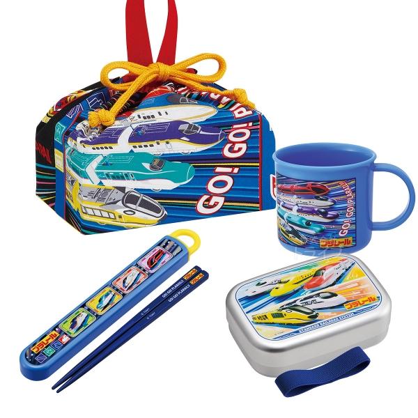 プラレール 25 お買得４点セット アルミお弁当箱 370ml 箸＆箸箱 コップ 巾着セット | 