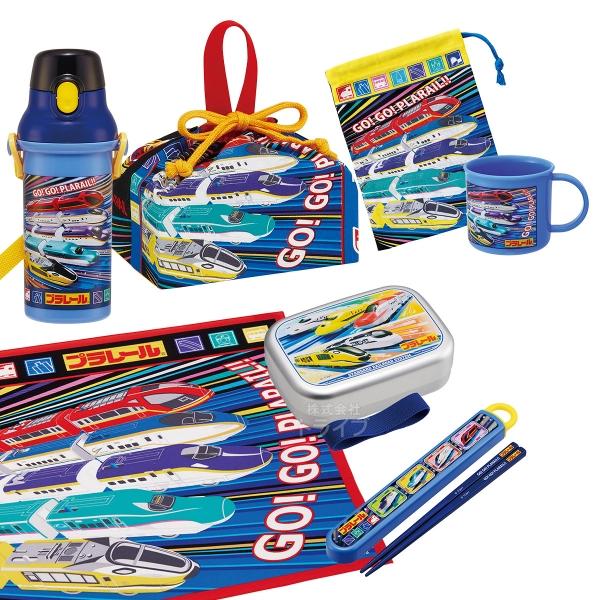 プラレール 25 お買得７点セット アルミお弁当箱 370ml 箸＆箸箱 コップ コップ袋 プラ水筒 巾着 ランチクロス | 