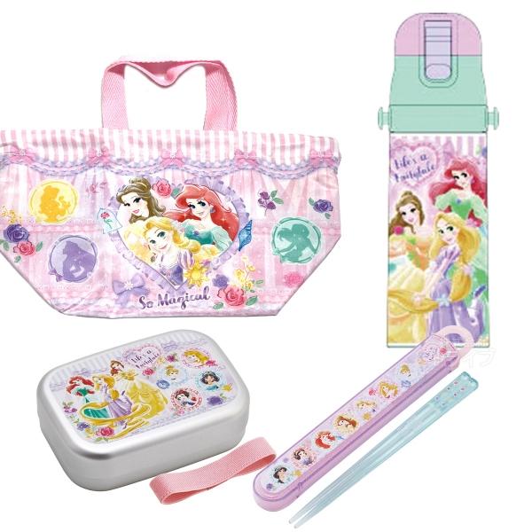 ディズニー プリンセス 26 お買得4点セット アルミお弁当箱 370ml 箸