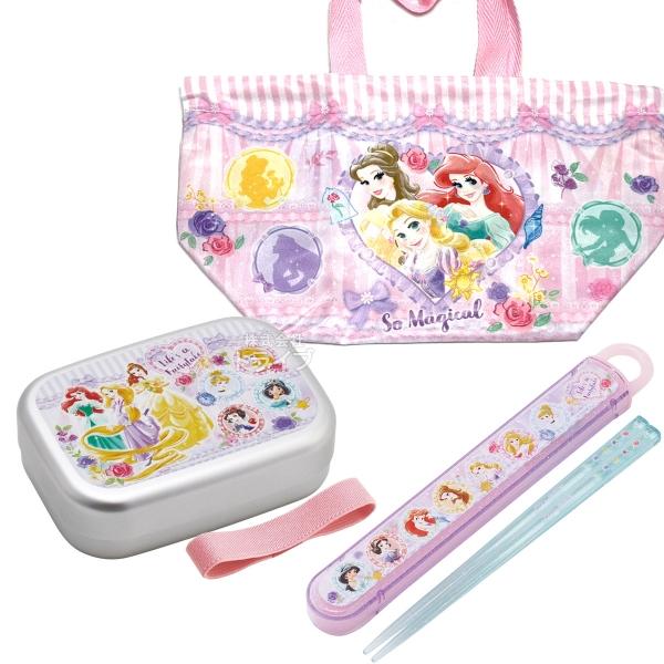 3月中旬入荷予定 ディズニー プリンセス 26 アルミお弁当箱 370ml 箸＆箸箱 巾着セット | 