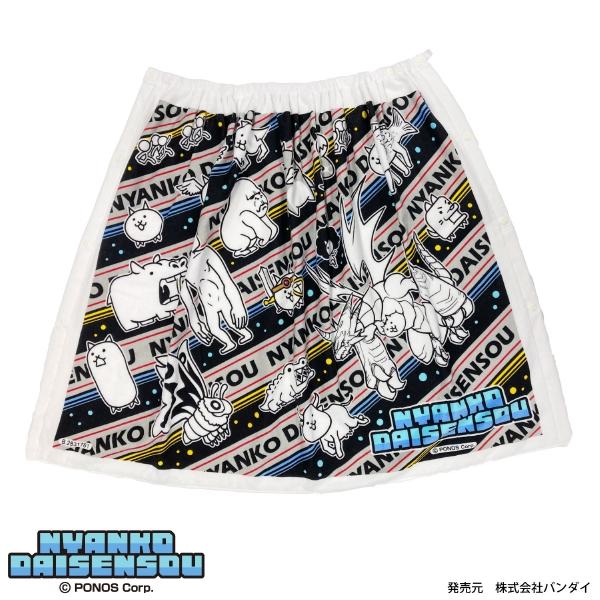 ラップタオル 巻きタオル プールタオル 80cm丈 にゃんこ大戦争