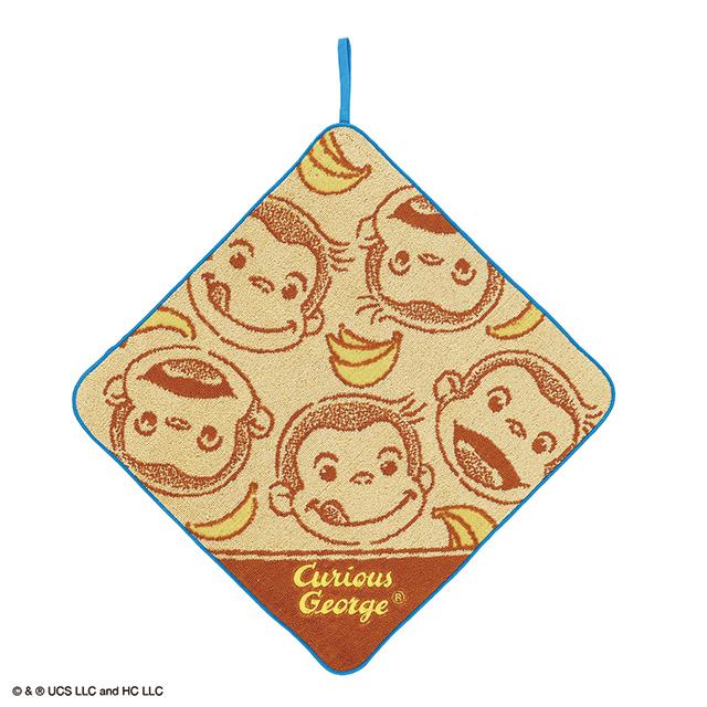 ループ付きハンドタオル おさるのジョージ ヤミーヤミーバナナ ネコポス対応品 431728 | 