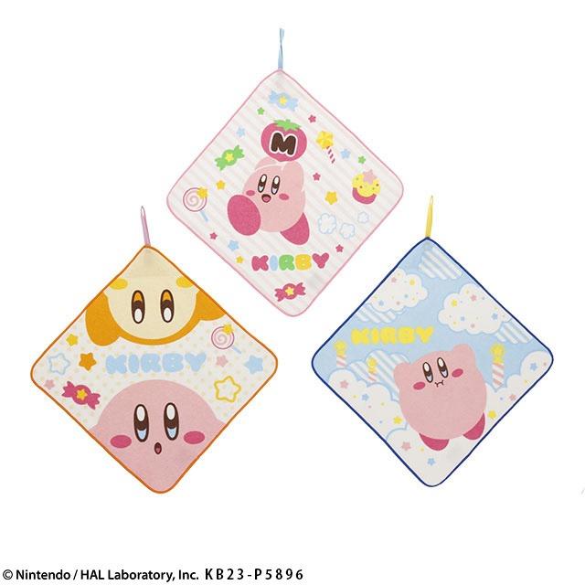 ループ付きハンドタオル 3絵柄組 星のカービィ わくわくカービィ ネコポス対応品 754391 | 