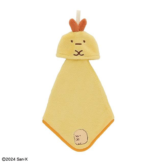 ループ付き マイクロファイバー ハンドタオル すみっコぐらし えびふらいのしっぽとおでかけ ネコポス対応品 432138 | 
