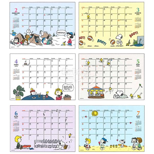 2026年 スヌーピー 卓上カレンダー 35PCA-3 ネコポス対応品 308171