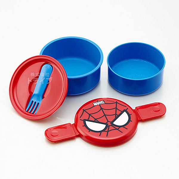 スパイダーマン 丸型ランチボックス2段 フォーク付 ONWR1 234552 置配対応 |  | 01