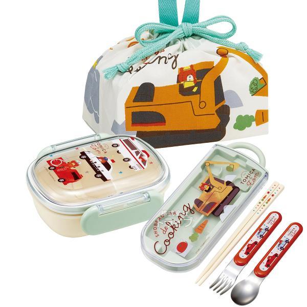 『トミカとトム』ふわっと弁当箱270ml＆ランチ巾着＆トリオセット 日本製 11月中旬入荷予定 トミカとトム 抗菌 お弁当箱 中子付 270ml トリオ