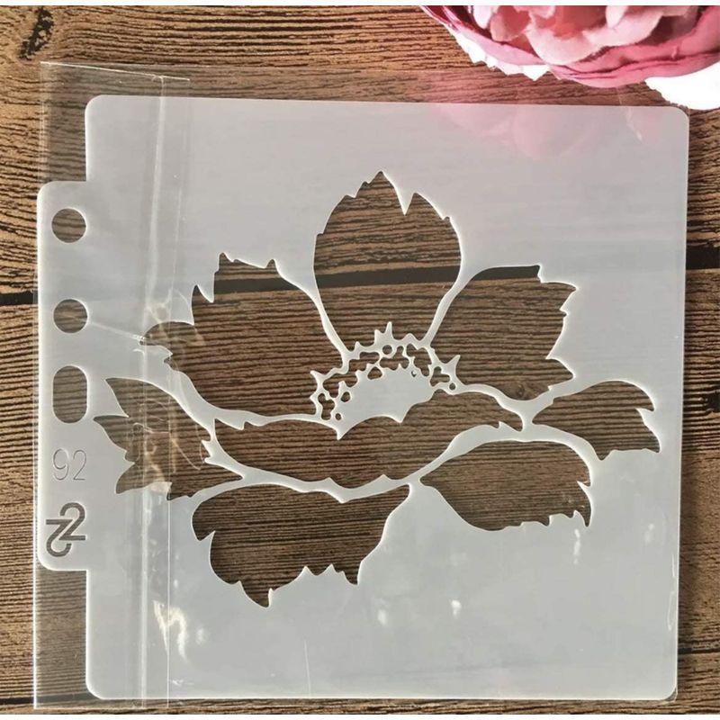 １着でも送料無料 ステンシル バレットジャーナルに花 9枚セット 花 9枚セット ステンシルプレート ステンシルシート テンプレート 描画 製図 テンプレート Www We Job Com