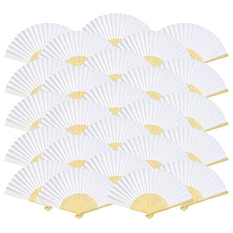 最低価格の 50本入り 扇子 heliltd 無地 絵画ファン DIY 夏祭り 祝事
