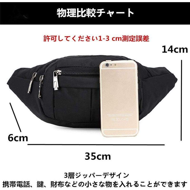 年間定番ボディバッグ ウエストポーチ ショルダーバッグ スポーツ仕様 男女兼用 多用途 アイフォン用 ユニセックス アウトドア 携帯 (ナイロン) リュック、バッグ セントミシエル ウエストバッグ メンズ 軽量 セニックNo.11096