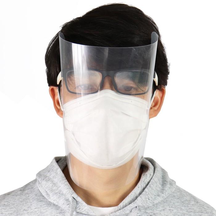フェイスシールド 日本製 10枚セット フェイスガード 高品質 マスク・メガネ着用どちらもOK 大人用 透明 感染予防 フェイスカバー 歯科 眼科 使い捨て 国内発送｜thumbs-up｜05