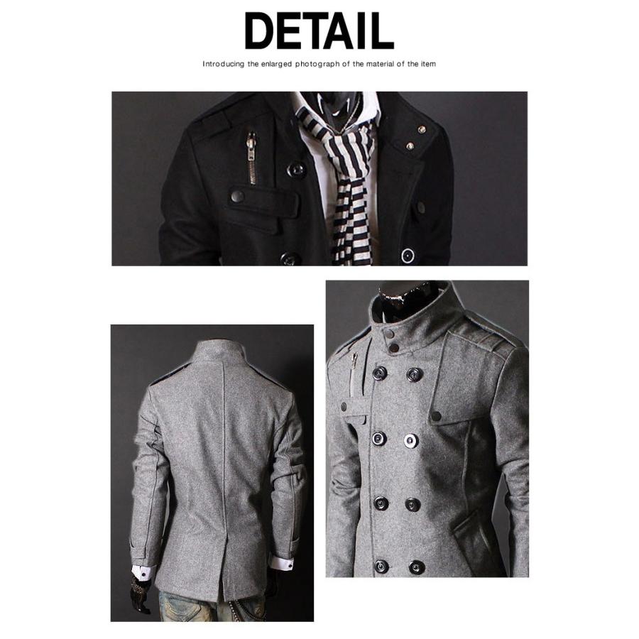 コート メンズ ジャケット ピーコート ハイネック アウター コーディネート G00 F17 Thumbs Up 通販 Yahoo ショッピング