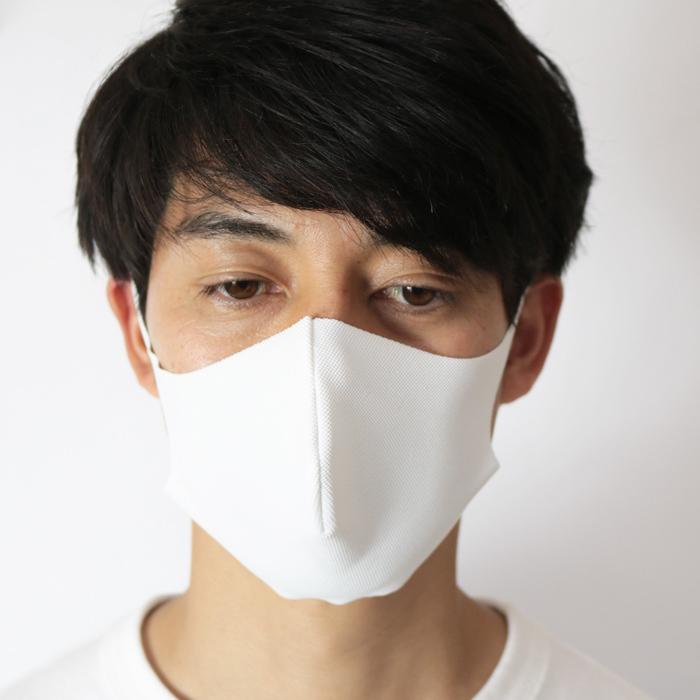 アウトレットパーク 冷感マスク 日本製 生地 接触冷感 マスク 20枚入り オフホワイト 夏用マスク 新パールニット ひんやりマスク 洗えるマスク