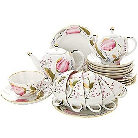 Lomonosov 磁器ピンクチューリップティーセット ドリンク 水 お酒 B01khmuw44ならショッピング ランキングや口コミも豊富なネット通販 更にお得なpaypay残高も スマホアプリも充実で毎日どこからでも気になる商品をその場でお求めいただけます 食品 6 ティーポット