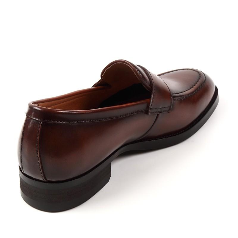 日本製 本革 メンズ ビジネス シューズ ローファー クリスチャンカラノ FH-25 ローファー - バンプ スリッポン 3E 撥水 レギュラーサイズ 24.5cm〜27.0cm