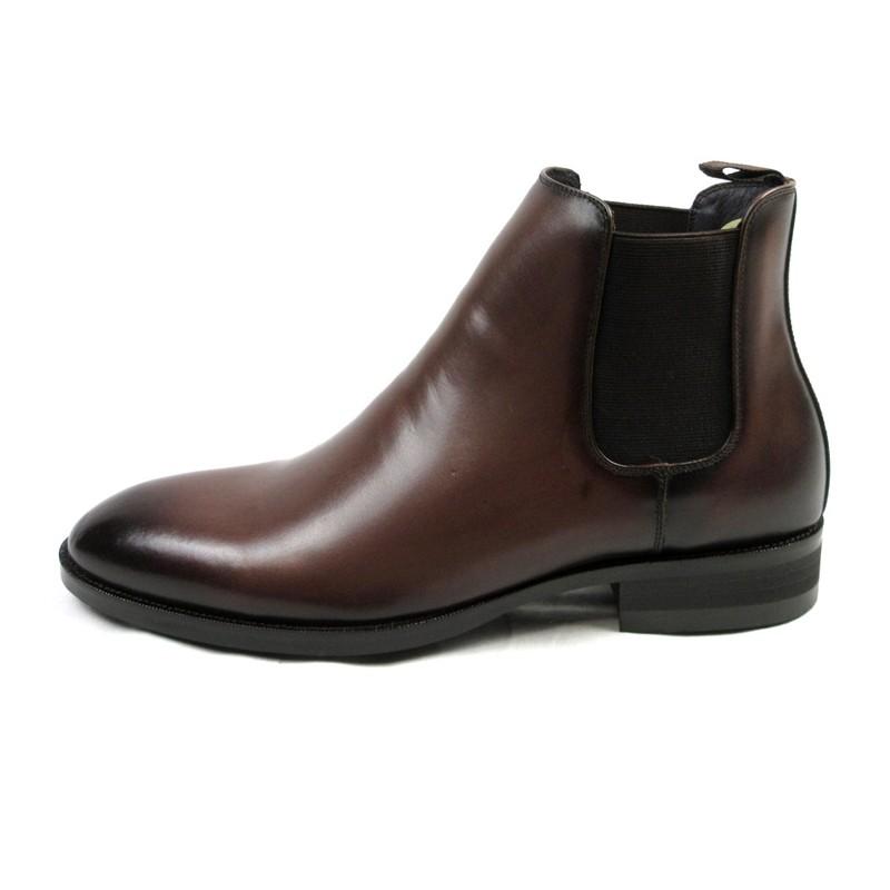 日本製 本革 紳士靴 メンズブーツ サイドゴアブーツ プレーントゥ 3E 撥水加工 . CHRISTIAN CARANO クリスチャンカラノ FH-28 |  | 01