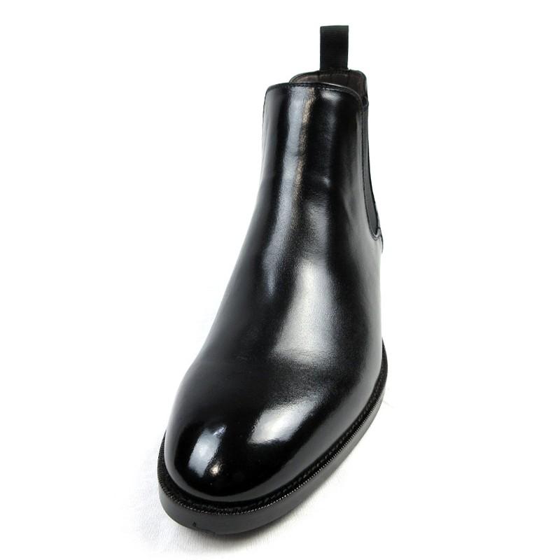 日本製 本革 紳士靴 メンズブーツ サイドゴアブーツ プレーントゥ 3E 撥水加工 . CHRISTIAN CARANO クリスチャンカラノ FH-28 |  | 08