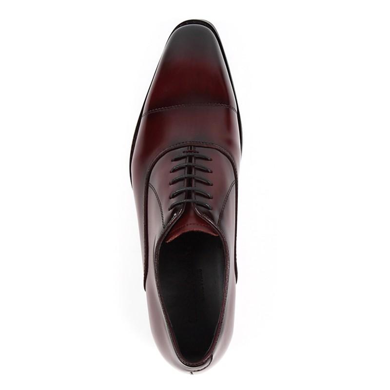 4E キングサイズ 日本製 本革 メンズ ビジネス ドレスシューズ . ロングノーズ スワール ストレートチップ 内羽根 撥水 - クリスチャンカラノ TK-490K |  | 15