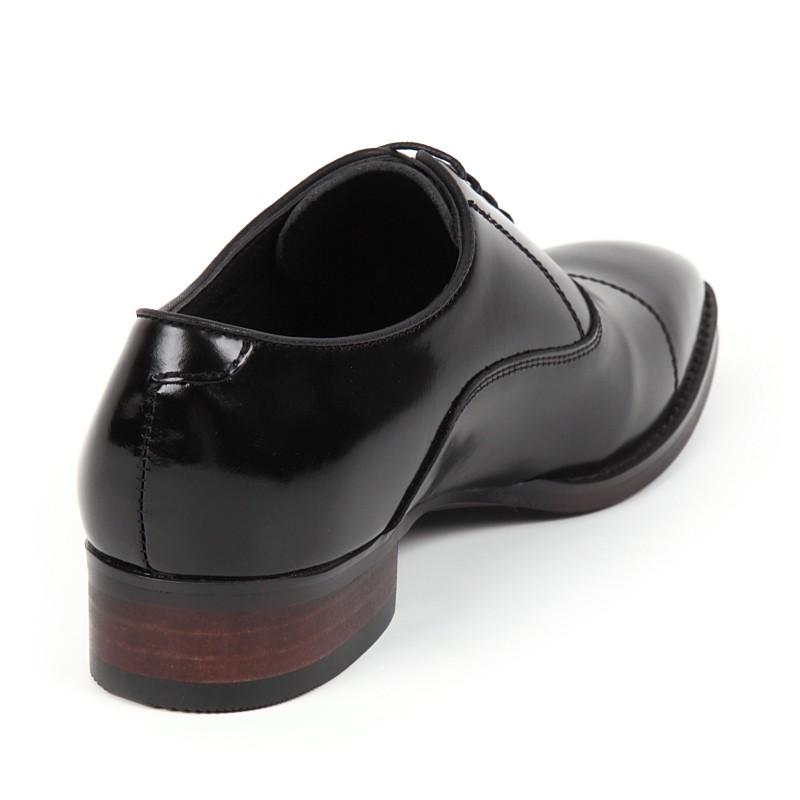 4E キングサイズ 日本製 本革 メンズ ビジネス ドレスシューズ . ロングノーズ スワール ストレートチップ 内羽根 撥水 - クリスチャンカラノ TK-490K |  | 04