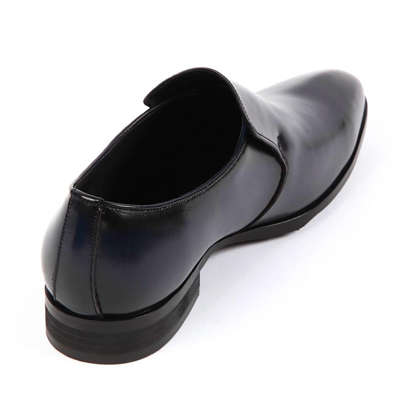 日本製 本革 メンズ ドレス＆ビジネスシューズ . プレーントゥ スワール ヴァンプ スリッポン 3E 撥水 - クリスチャンカラノ TK-881 |  | 10