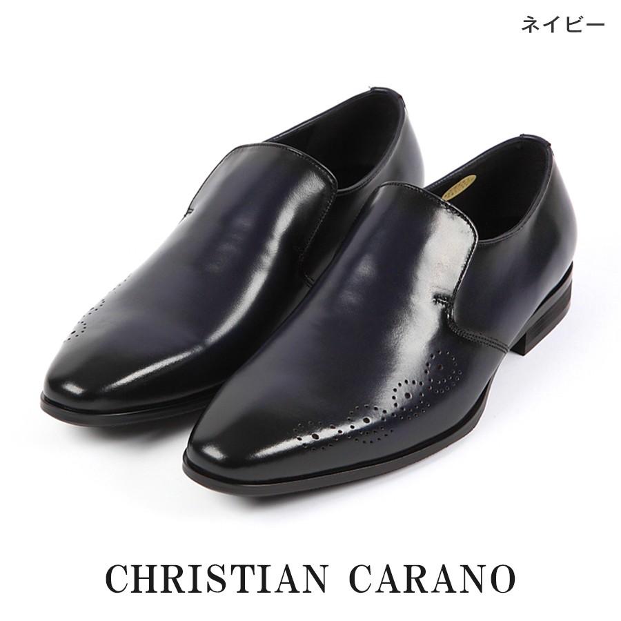 日本製 本革 メンズ ドレス＆ビジネスシューズ . プレーントゥ スワール ヴァンプ スリッポン 3E 撥水 - クリスチャンカラノ TK-881 |  | 07