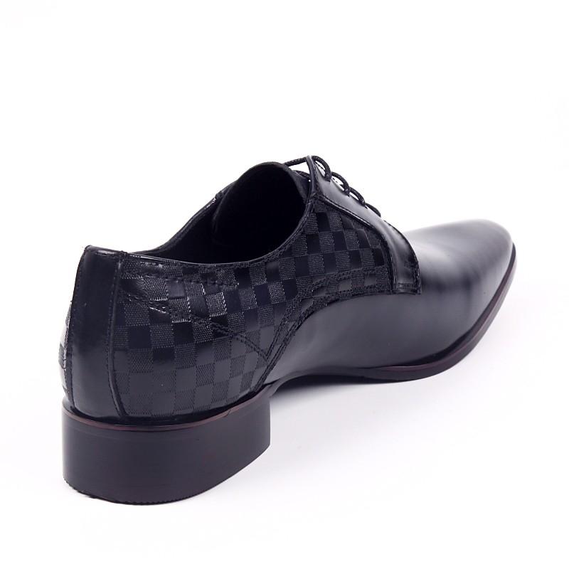 日本製 本革 メンズ ドレス ビジネスシューズ ダミエ柄 ヴィトン . ポインテッドトゥ プレーン スワール 外羽根 3E 撥水 - クリスチャンカラノ LV-11 |  | 14