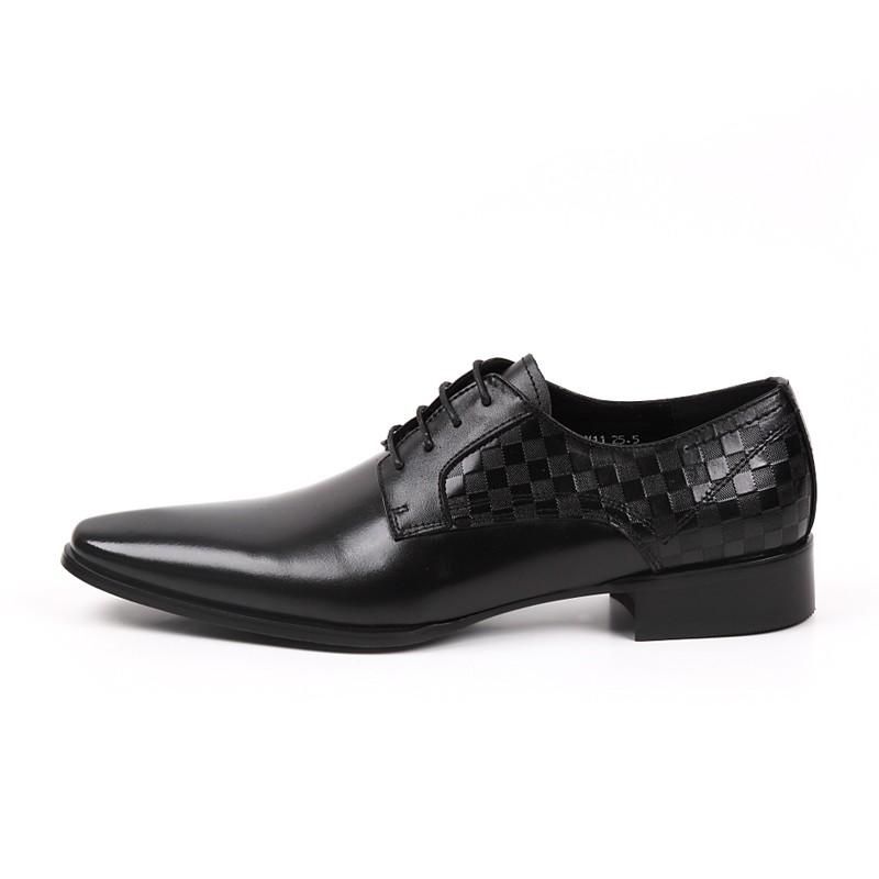 日本製 本革 メンズ ドレス ビジネスシューズ ダミエ柄 ヴィトン . ポインテッドトゥ プレーン スワール 外羽根 3E 撥水 - クリスチャンカラノ LV-11 |  | 07