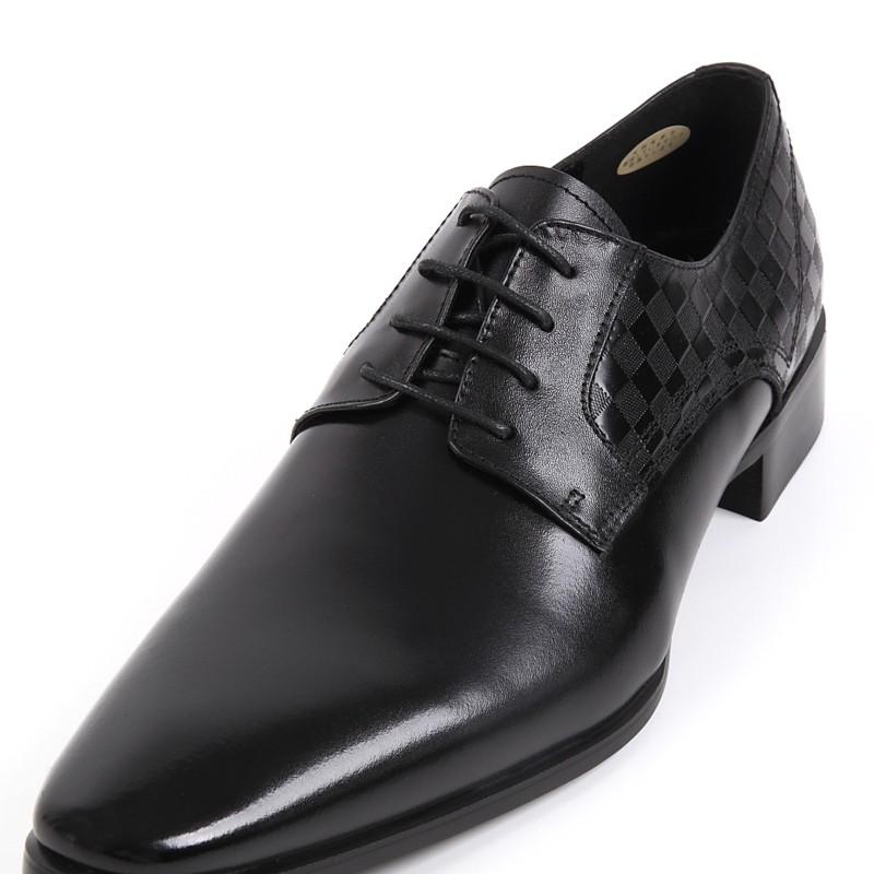 日本製 本革 メンズ ドレス ビジネスシューズ ダミエ柄 ヴィトン . ポインテッドトゥ プレーン スワール 外羽根 3E 撥水 - クリスチャンカラノ LV-11 |  | 08
