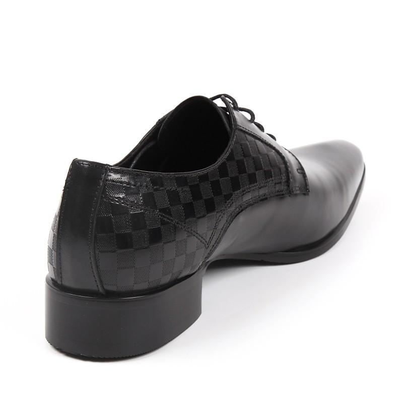 日本製 本革 メンズ ドレス ビジネスシューズ ダミエ柄 ヴィトン . ポインテッドトゥ プレーン スワール 外羽根 3E 撥水 - クリスチャンカラノ LV-11 |  | 09